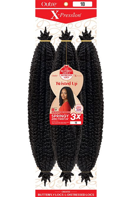 Outre Twisted Up Springy Afro Twist 24&quot; 3x - Beauty Bar & Supply