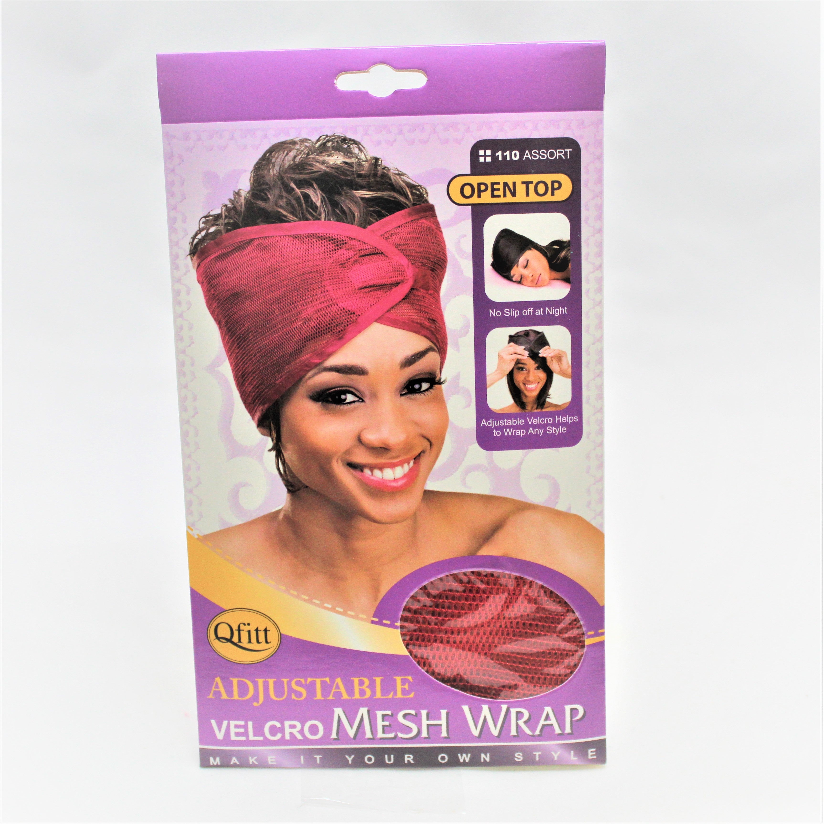 Qfitt Adjustable Velcro Mesh Wrap #110 Assort - Beauty Bar & Supply