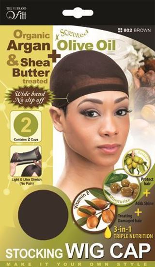 Qfitt Organic Argan &amp; Shea Butter + Olive Oil Stocking Wig Cap - Beauty Bar & Supply
