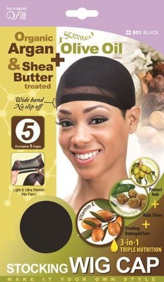 Qfitt Organic Argan &amp; Shea Butter + Olive Oil Stocking Wig Cap - Beauty Bar & Supply