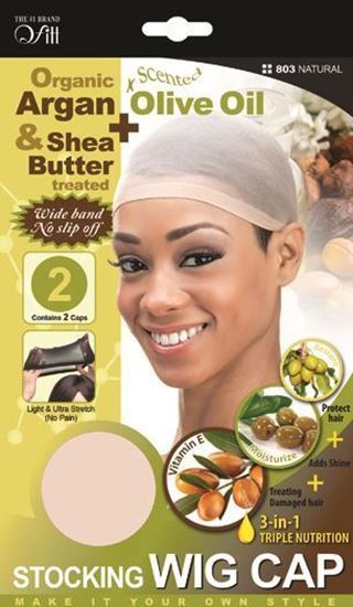 Qfitt Organic Argan &amp; Shea Butter + Olive Oil Stocking Wig Cap - Beauty Bar & Supply