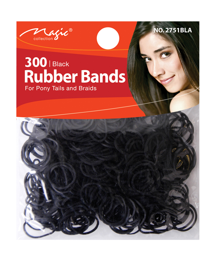 Magic Collection 300 Rubber Bands 2751BLA - Beauty Bar & Supply