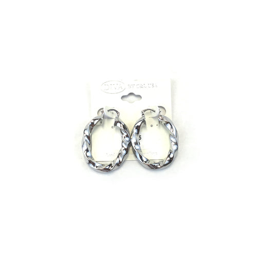 Spanish Brass Hoop Silver SBHS5 - Beauty Bar & Supply