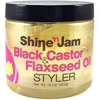 Shine N Jam Black Castor &amp; Flaxseed Oil Styler - Beauty Bar & Supply