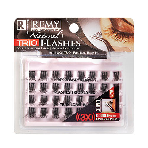 Remy Response Natural Trio I Lashes Flare Long Black Trio 54 - Beauty Bar & Supply