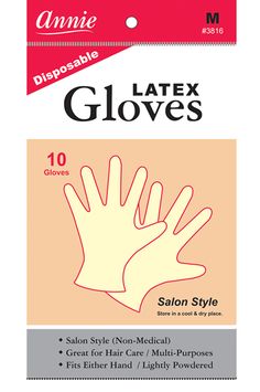 Annie Latex Gloves(10 ct) Cream - Beauty Bar & Supply