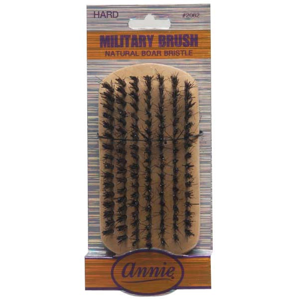 Annie Hard Military Boar &amp; Nylon Bristle Brush #2062 - Beauty Bar & Supply