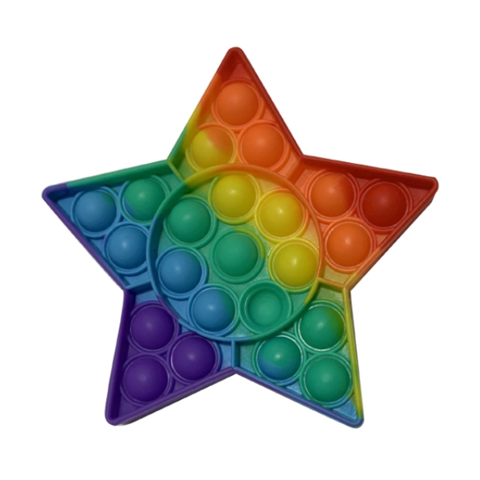 Push Bubble Pop It Rainbow Silicone Fidget Sensory Toy - Beauty Bar & Supply