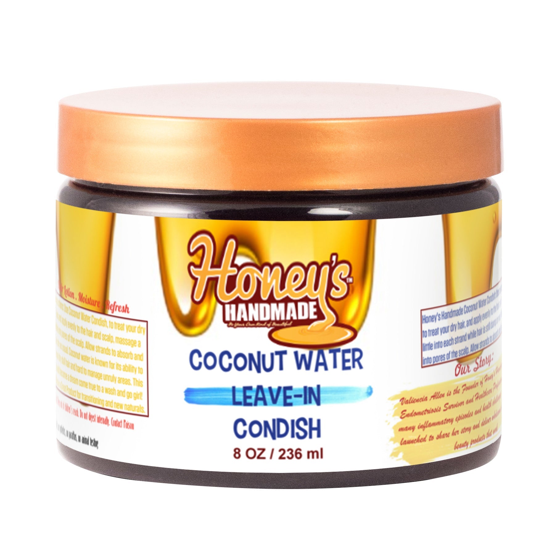 Honey&#039;s Handmade Coconut Water Leave-in Condish - Beauty Bar & Supply