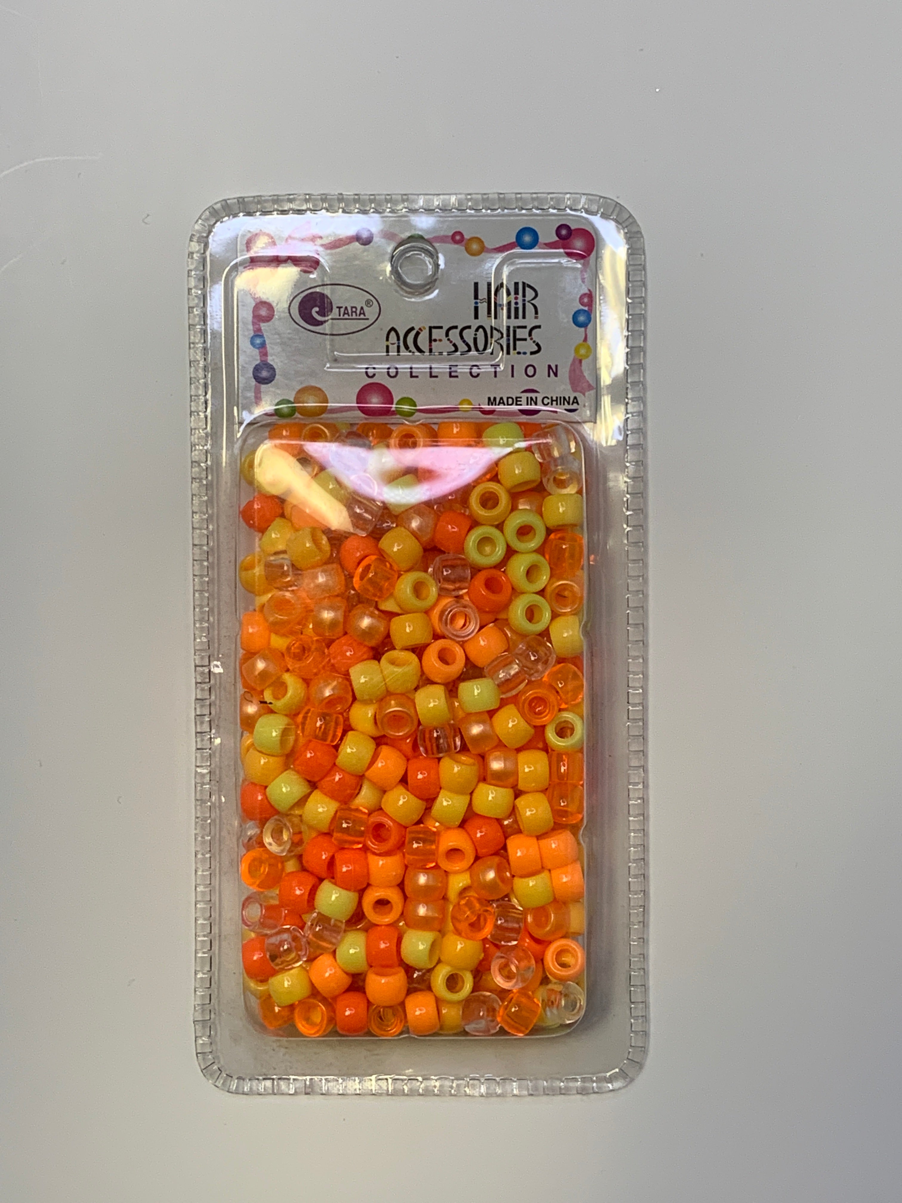 Tara Hair Accessories 500pc Beads-Yellow/Orange - Beauty Bar & Supply