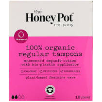 The Honey Pot Company 100% Organic Regular Tampons Bio with Plastic Applicator - Beauty Bar & Supply