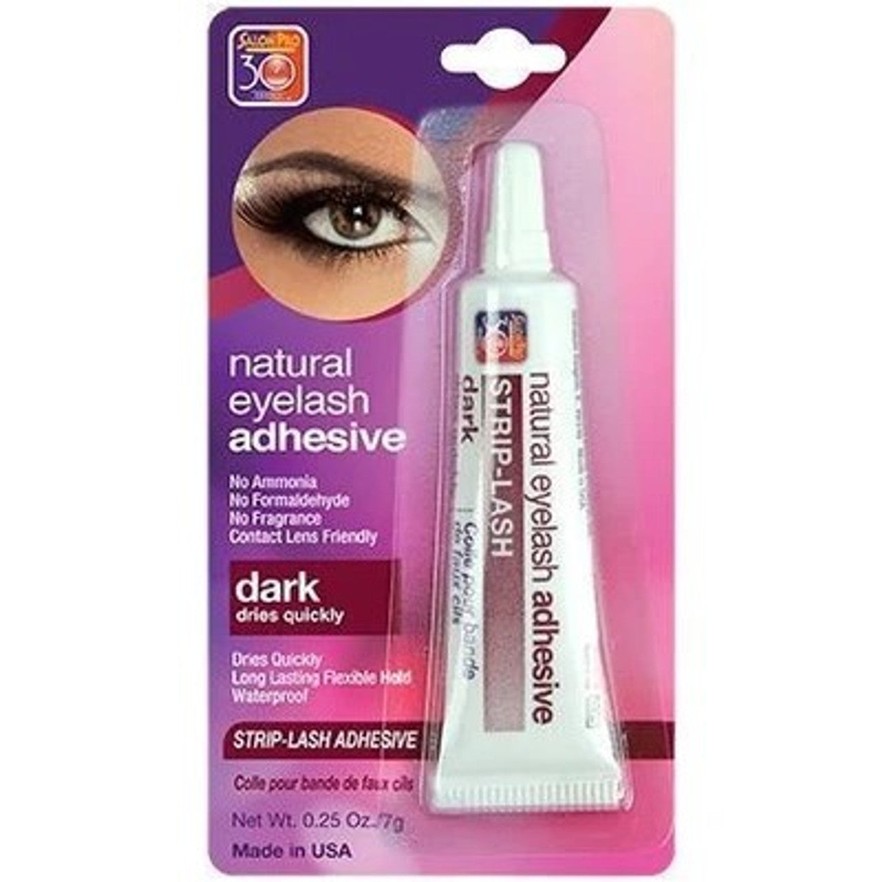 Salon Pro 30 Sec Natural Dark Eyelash Adhesive 0.25 oz. - Beauty Bar & Supply
