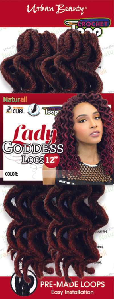 Urban Beauty Pre Looped Lady Goddess 12&quot; Crochet Hair - Beauty Bar & Supply